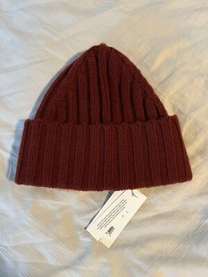 $145 VINCE NUEVO CON ETIQUETAS Hombre Lana-Cachemira Coctelera-Puntada Sombrero Gorro Grosella Púrpura Nuevo Foto 1 de 4