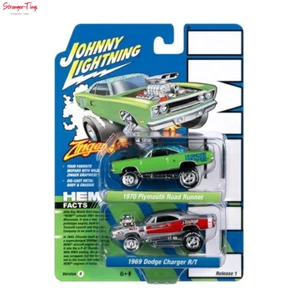 Johnny Lightning 1/64 1970 Plymouth Road Runner und 1969 Dodge Charger R/T - Bild 1 von 1