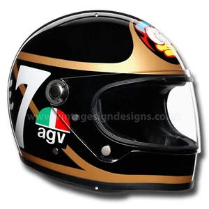 BARRY SHEENE HELMET MACHINE CUT / SHAPED METAL WALL SIGN. 11.5" WIDE X 11" HIGH. - Foto 1 di 1