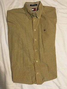 Tommy Hilfiger Men's XL Long-Sleeve Button Down Plaid Cotton Man Date 2001 - Picture 1 of 7