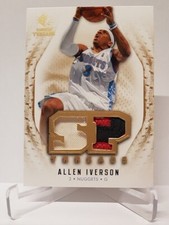2008-09 Upper Deck SP Rookie Threads 3cl Patch Allen Iverson Denver Nuggets #A