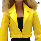 29cm Doll Accessories PU Mirror Yellow Leather Jacket Leather Skirt Set Sp