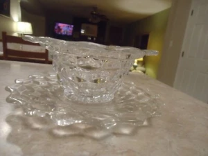 Fostoria American 6" Flared Mayonnaise with Under Plate - Picture 1 of 5
