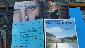 4 Fly Tying Manuals American Nymph Wests Best Western Hatches Western Trout VG - Imagen 1 de 5