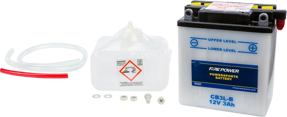 Batería Fire Power Heavy Duty con ACID CB3L-B compatible con Yamaha XT350 Foto 1 de 1