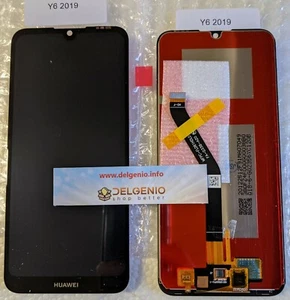 DISPLAY LCD PARI ORIGINALE PER HUAWEI Y6 2019 MRD-LX1 LX2 NERO TOUCH SCREEN VETR - Foto 1 di 1