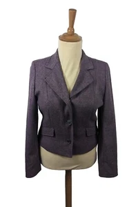 Charles Tyrwhitt Blazer Jacket Women's Purple Wool Mix Size 14 - Picture 1 of 10
