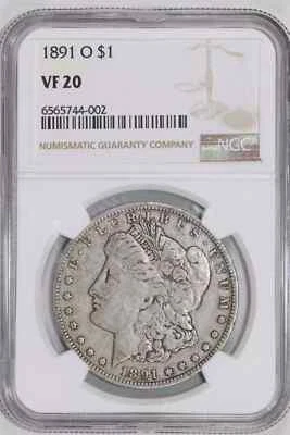 1891-O MORGAN DOLLAR NGC VF20 - Image 1 of 2