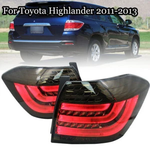 2PCS Tail lights LED Smoked Lens Rear Lamps For Toyota Highlander 2011 2012 2013 - Bild 1 von 14