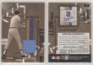 2004 Donruss Leather & Lumber Materials Black White Jersey /250 George Brett HOF