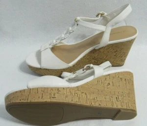 Sandalias Liz Claiborne blancas talla 11 cuña para mujer - Imagen 1 de 7