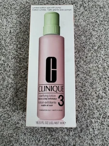 Clinique Clarifying Lotion 3 Exfoliator 16.5oz Pump Oily Skin Limited Edition Ne - Picture 1 of 2