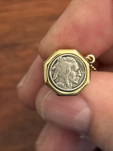 1938 Buffalo Nickel Mini Coin Tie Tac Pin - Picture 1 of 12