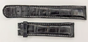 Authentic A. Lange & Sohne Genuine Black Leather Watch Strap 20/16mm, 74+110mm - Picture 1 of 2