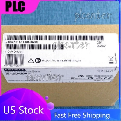 New Siemens 6ES7511-1TK01-0AB0 6ES75111TK010AB0 S7-1500T, CPU 1511T-1 PN - Image 1 of 2