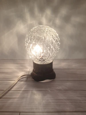 Antique Art Deco Glass Night Light W. Rice & Co. Boudoir Lamp MCM - Image 1 of 4