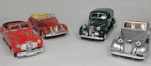 Metal & Plastic Die Cast 1:32 Scale Ratio 1940 Cadillac 1941 Chev 1937 Cabriolet - Picture 1 of 23