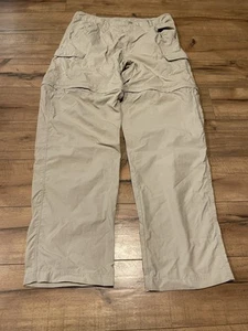 Columbia Khaki Convertible Cargo Pants ~ Zip Off Shorts Women's Size 10 ~ EUC - Picture 1 of 8
