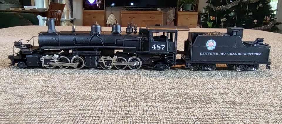 D&RGW 2-6-6-2 locomotive, #487, ho scale, upgraded vintage Mantua, DCC Tsunami2 - Image 1 of 4