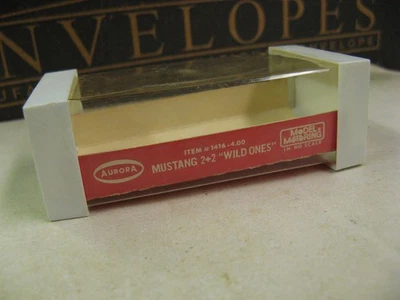 Aurora Vintage HO 1963-1969 Original Wild Ones Mustang # 1416 Etiqueta, Tapa Blanca Foto 1 de 4