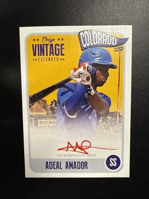 2020 Onyx Vintage Extended ADEAL AMADOR Red Ink Autograph RC /25 - Image 1 of 4