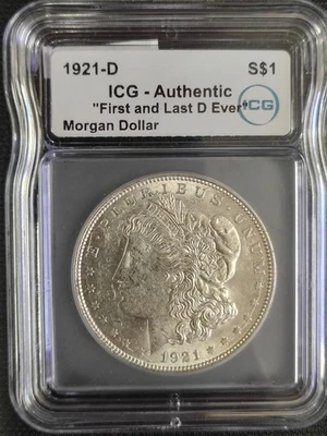 1921-D "First And Last D Ever" Morgan Silver Dollar - Image 1 of 3