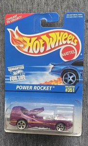 Hot Wheels Power Rocket #351 W/5dot Wheels 1996 Coolest to Collect! Blue Card - Picture 1 of 8