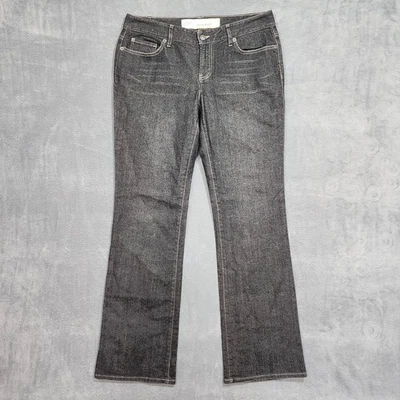 Bota Ann Taylor Loft Curvy Bootcut negra envejecida talla 8 Foto 1 de 4