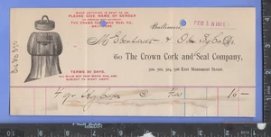 E834 Crown Cork & Seal Co 500 E Monument St Baltimore bh Eberhardt Ober Brewery - Bild 1 von 2