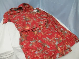 Lauren Ralph Lauren Bauernrock rot Blumen Größe 16 & passendes Top Größe XL (B8) - Bild 1 von 7