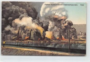 Azerbaijan - BAKU - Oil field on fire - Publ. Granberg - Picture 1 of 2