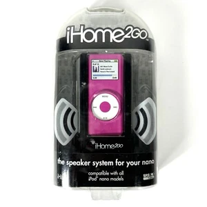 iHome 2GO iHM1 Speaker System for Apple Nano | Stereo Sound RARE Black 2006 - Picture 1 of 10