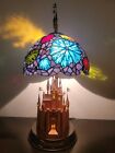 Disneyland Stained Glass 50th Anniversary Tiffany style Castle Lamp fireworks