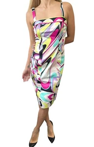 EMILIO PUCCI Vintage Logo Dress #40 One-piece Sleeveless Multicolor Cotton - Picture 1 of 11