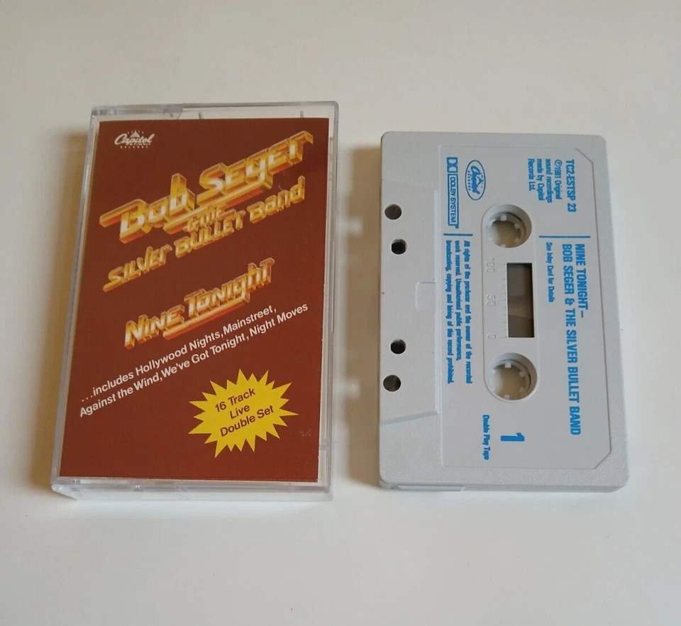 BOB SEGER & THE SILVER BULLET BAND NINE TONIGHT CASSETTE TAPE CAPITOL UK 1981 Foto 1 de 1