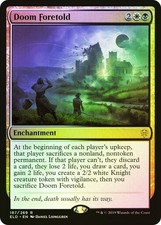 MTG Throne of Eldraine Doom Foretold Foil x1 Rare White Black Enchantment NM/M