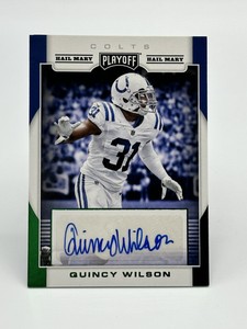 2017 Panini Playoff Signatures Hail Mary Quincy Wilson #RS-QW Rookie Auto
