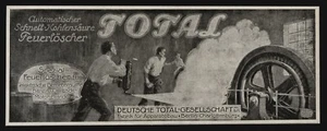 Alte Werbung Reklame 1918 TOTAL Automatischer Schnell-Kohlensäure Feuerlöscher - Bild 1 von 1