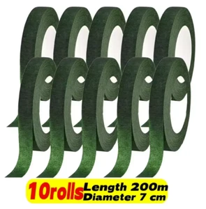 10 Rolls Paper Florist Eco Floral Tape Wedding Bouquet Stem Wrap Supplies DIY - Picture 1 of 6