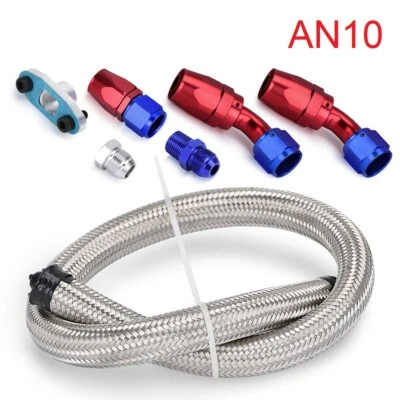 Turbocompresor de línea de retorno de drenaje de aceite turbo AN10 con montaje 10AN para T3 T4 T70 T66 Foto 1 de 4