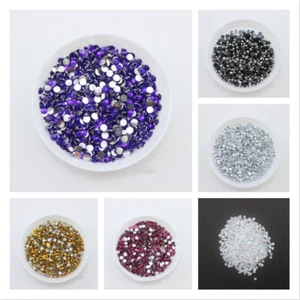 2mm 3mm 4mm 5mm 6mm Crystal Flat Back Nail Art Face Festival Rhinestones Gems - Picture 1 of 36