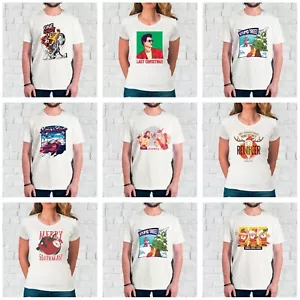 Lustige Weihnachten T-Shirts Witz Zitate Weihnachten Geschenk Weihnachtsmann Männer Frauen Tücher Top - Bild 1 von 11
