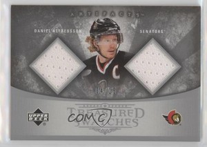 2005 Artifacts Treasured Swatches Dual Silver /25 Daniel Alfredsson #TSD-DA HOF