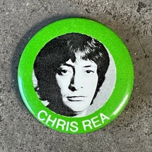 VERY RARE Vintage 1980 CHRIS REA promo pin Tennis badge button UK blues rock - Picture 1 of 2