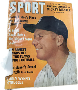 Mickey Mantle July 1962 Sport Magazine New York Yankees D/3/4/28