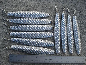 10 señuelos de pesca a granel 16 oz diamantes martillados jigging vertical sin anzuelos    - Imagen 1 de 2