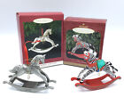 Hallmark Keepsake Ornament Pewter Rocking Horse & Zebra Fantasy Christmas Gift