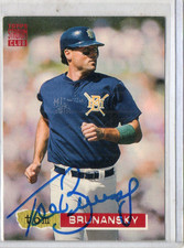 1994 Topps Stadium Club TOM BRUNANSKY #661 Autograph Milwaukee Brewers NM-MINT