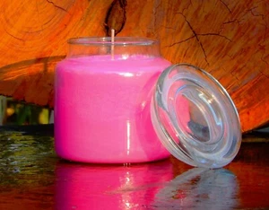 EXCITING NEW 2025 FRAGRANCES Floral PINK PEONY FLOWERS HANDMADE SOY JAR CANDLE - Picture 1 of 12