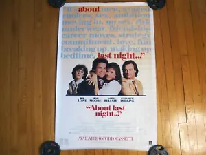 Póster vintage de la película About Last Night 1986 Rob Lowe Demi Moore video tienda promoción - Imagen 1 de 18